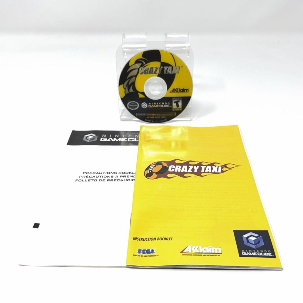 Crazy Taxi Nintendo GameCube GC 2001 Disc Manual Refurbished Tested
